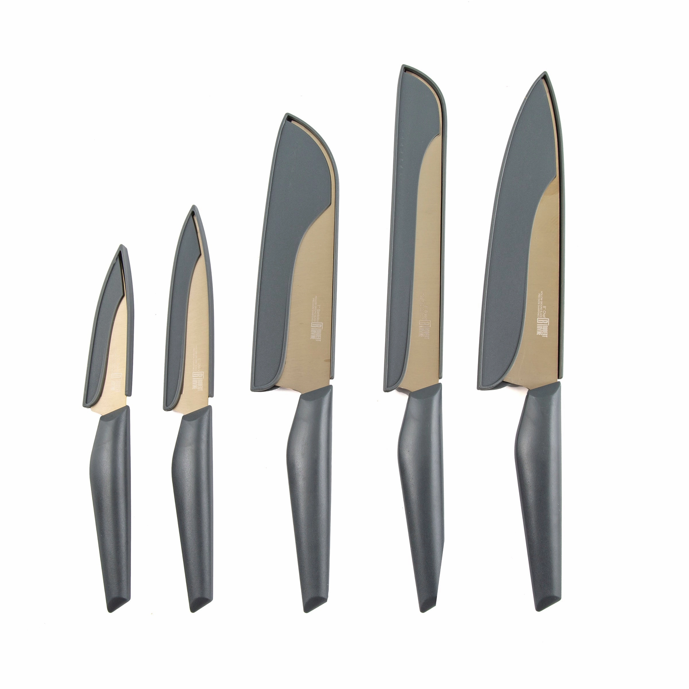 Robert Irvine 10 Piece Cutlery Set - Grey and Champagne
