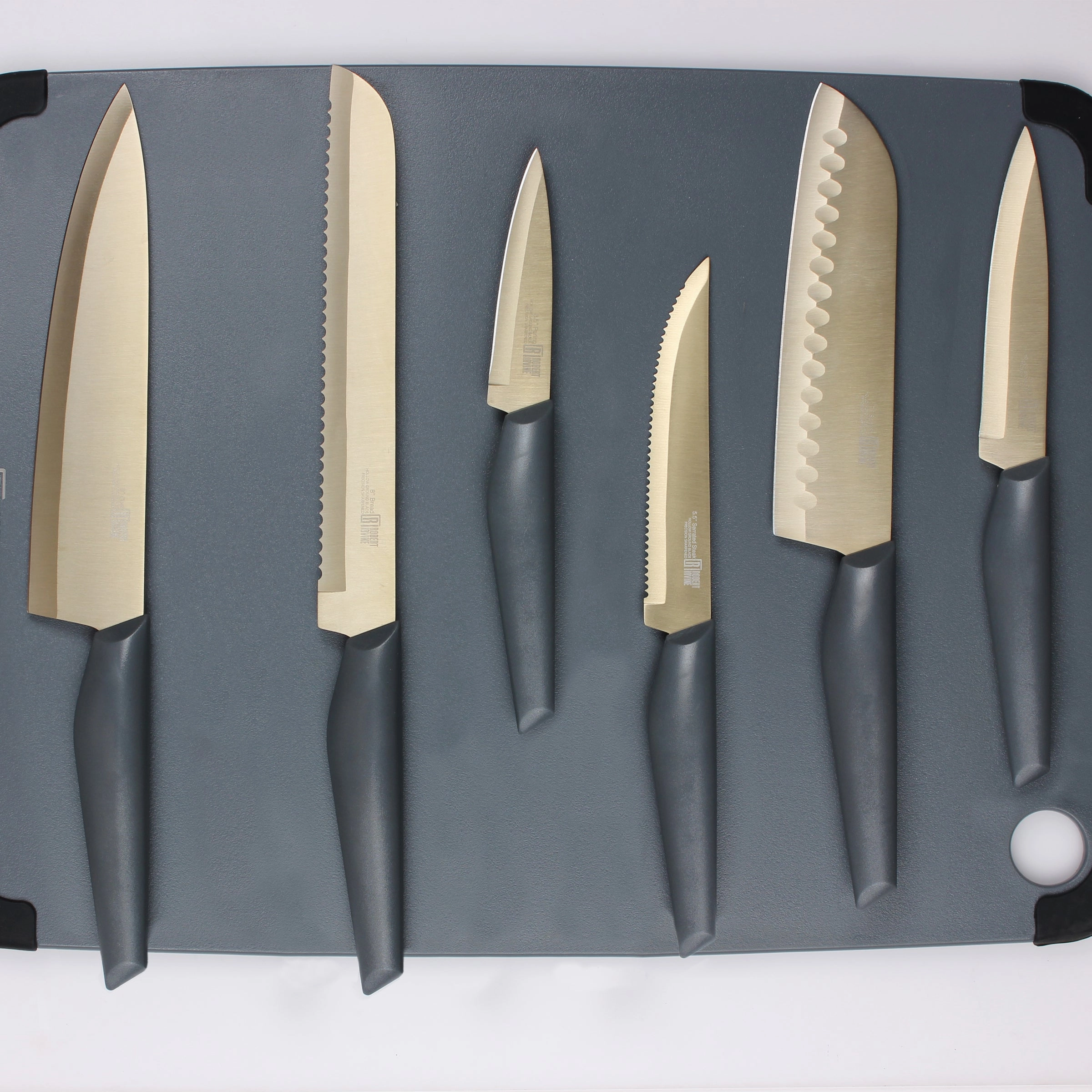 Robert Irvine 10 Piece Cutlery Set - Grey and Champagne