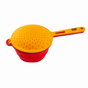Robert Irvine 2-Piece Silicone Colander Set Orangemodern kitchen decor ,kitchen dinner set ,dinnerware 