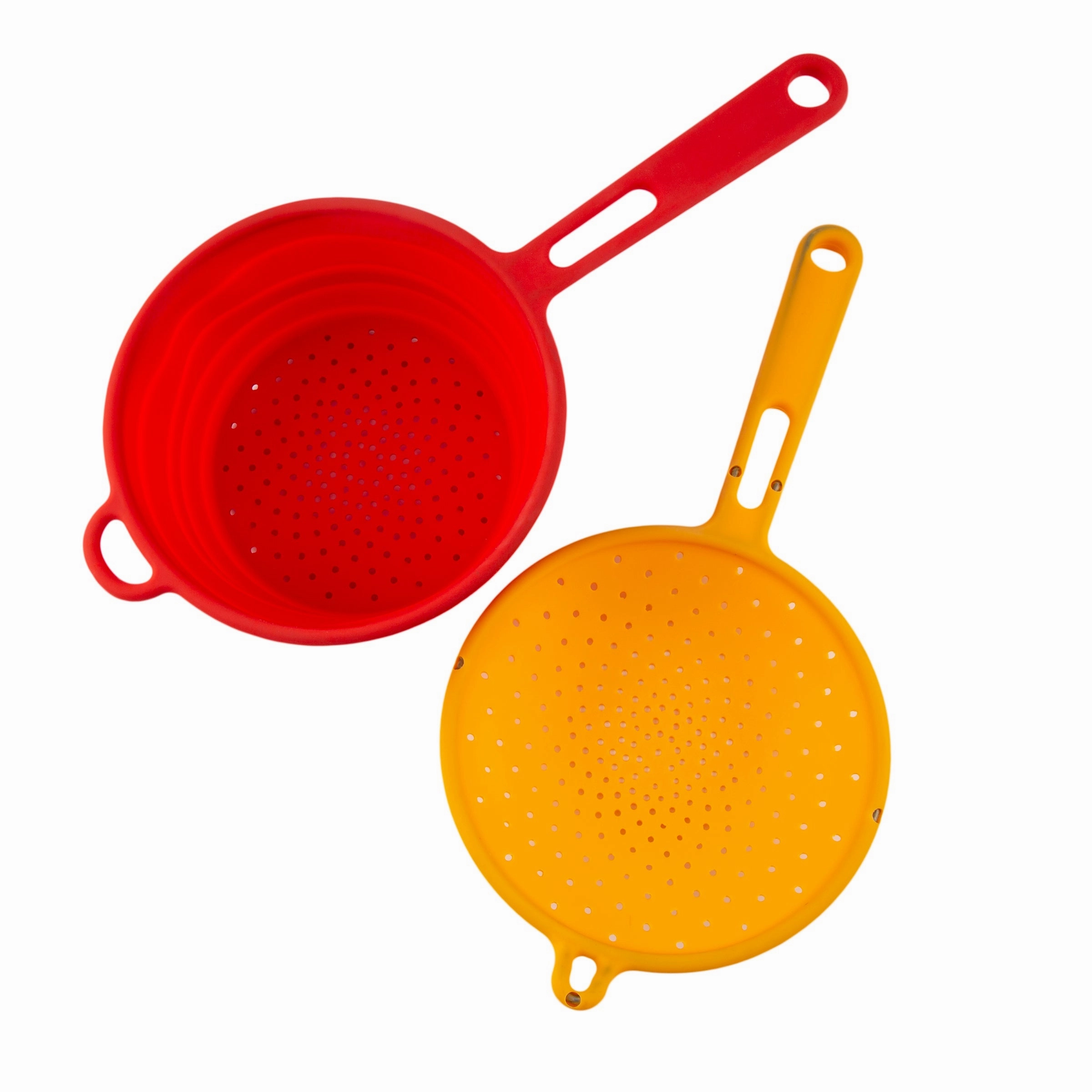 Robert Irvine 2-Piece Silicone Colander Set Orange