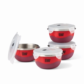 Robert Irvine Prep Bowls - Set Of 4 - Redmodern kitchen decor ,kitchen dinner set ,dinnerware 