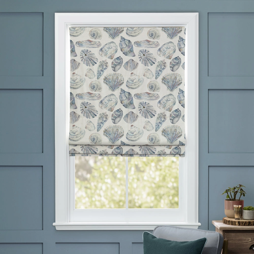 Rockpool Printed Cotton Made to Measure Roman Blinds Slate