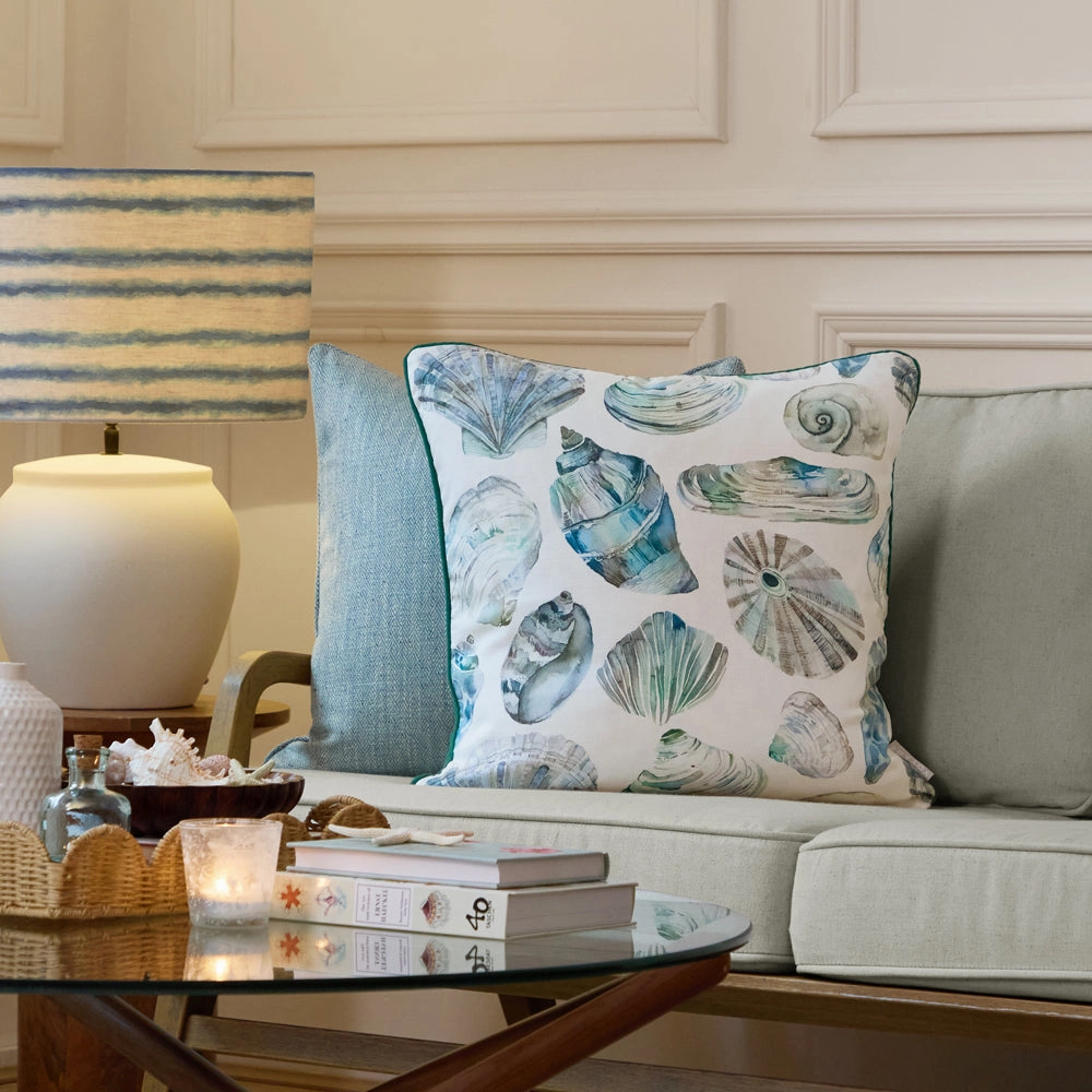 Rockpool Printed Pipe Cushion Marine