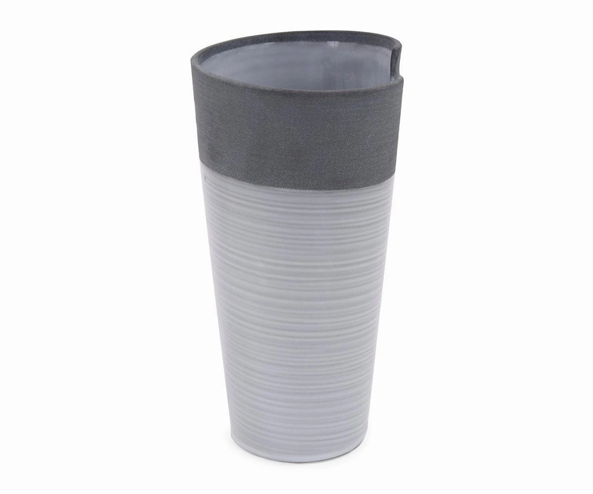 Rolled Two Tone Vase