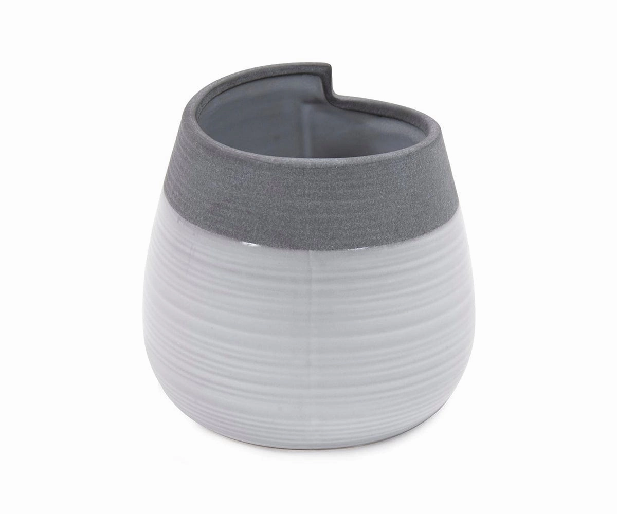 Rolled Two Tone Vase