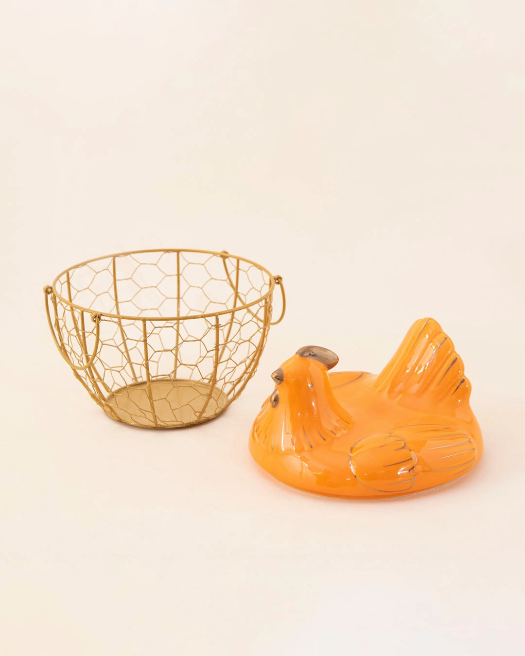 Rooster Egg Basket - Orange