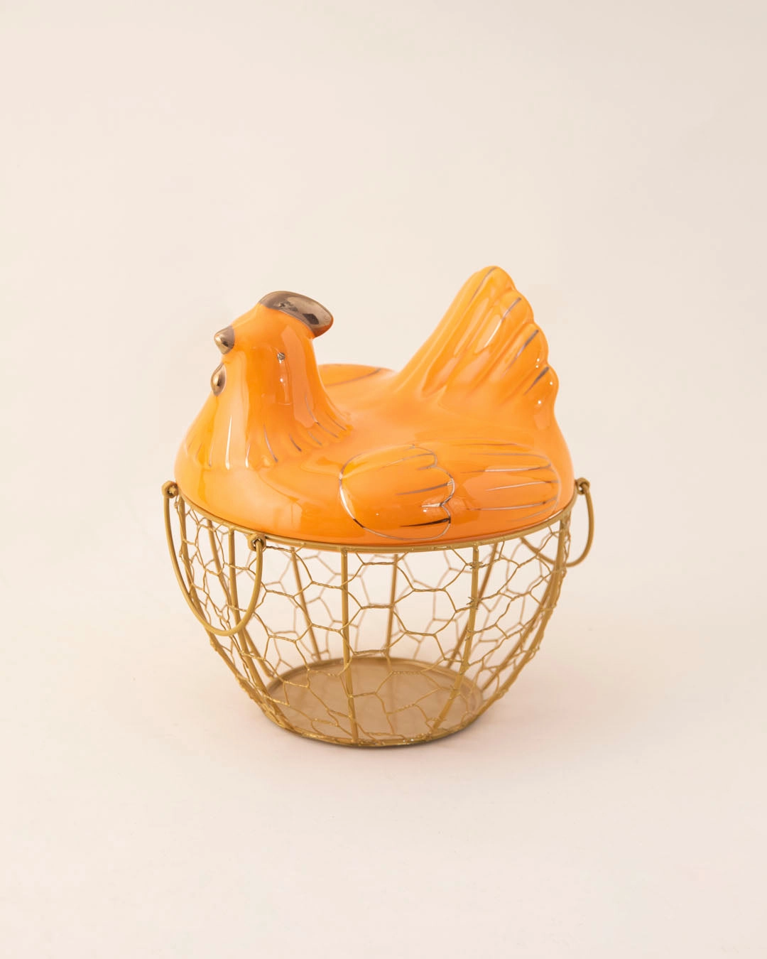 Rooster Egg Basket - Orange