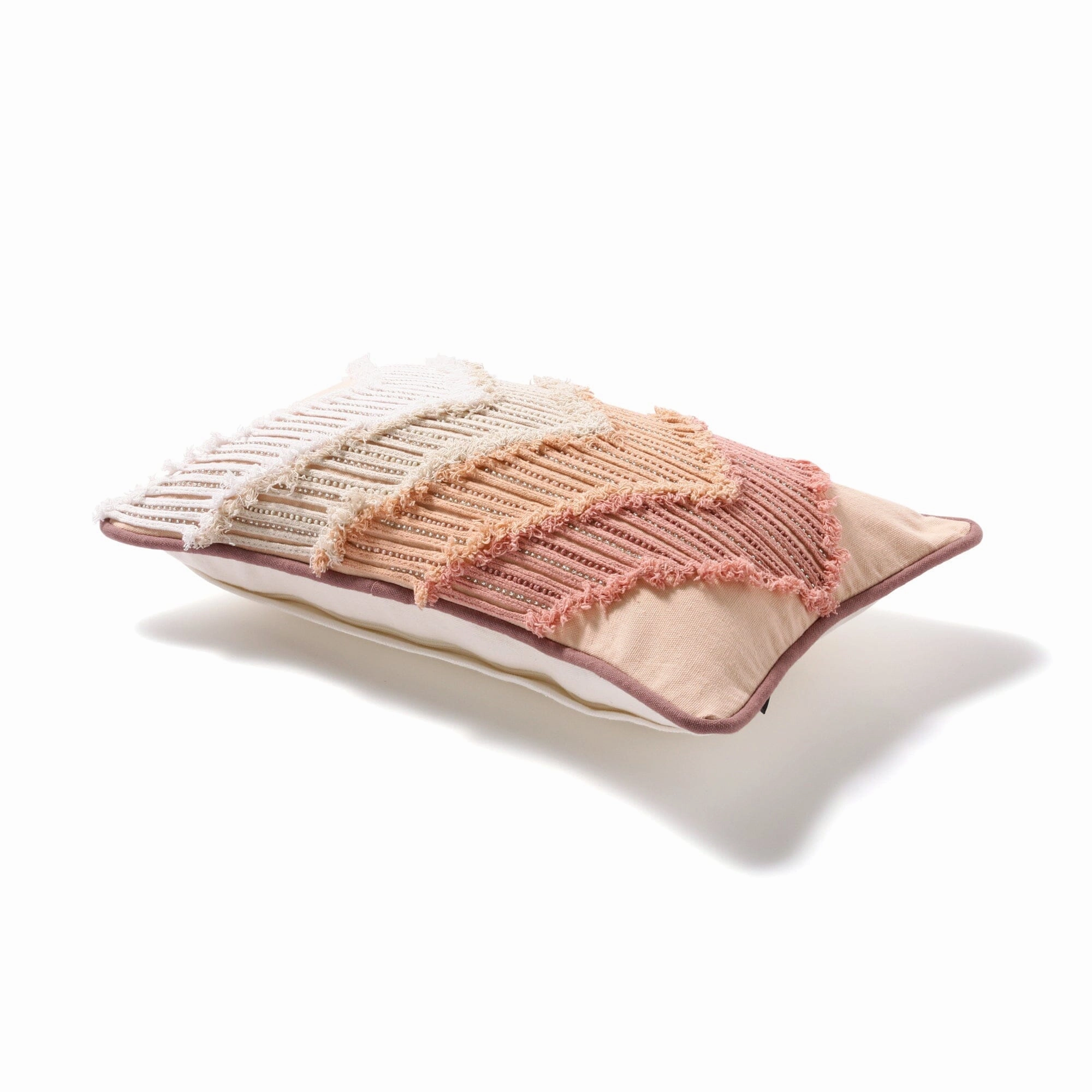 Rope Emb Cushion Cover 400 X 250 Pink