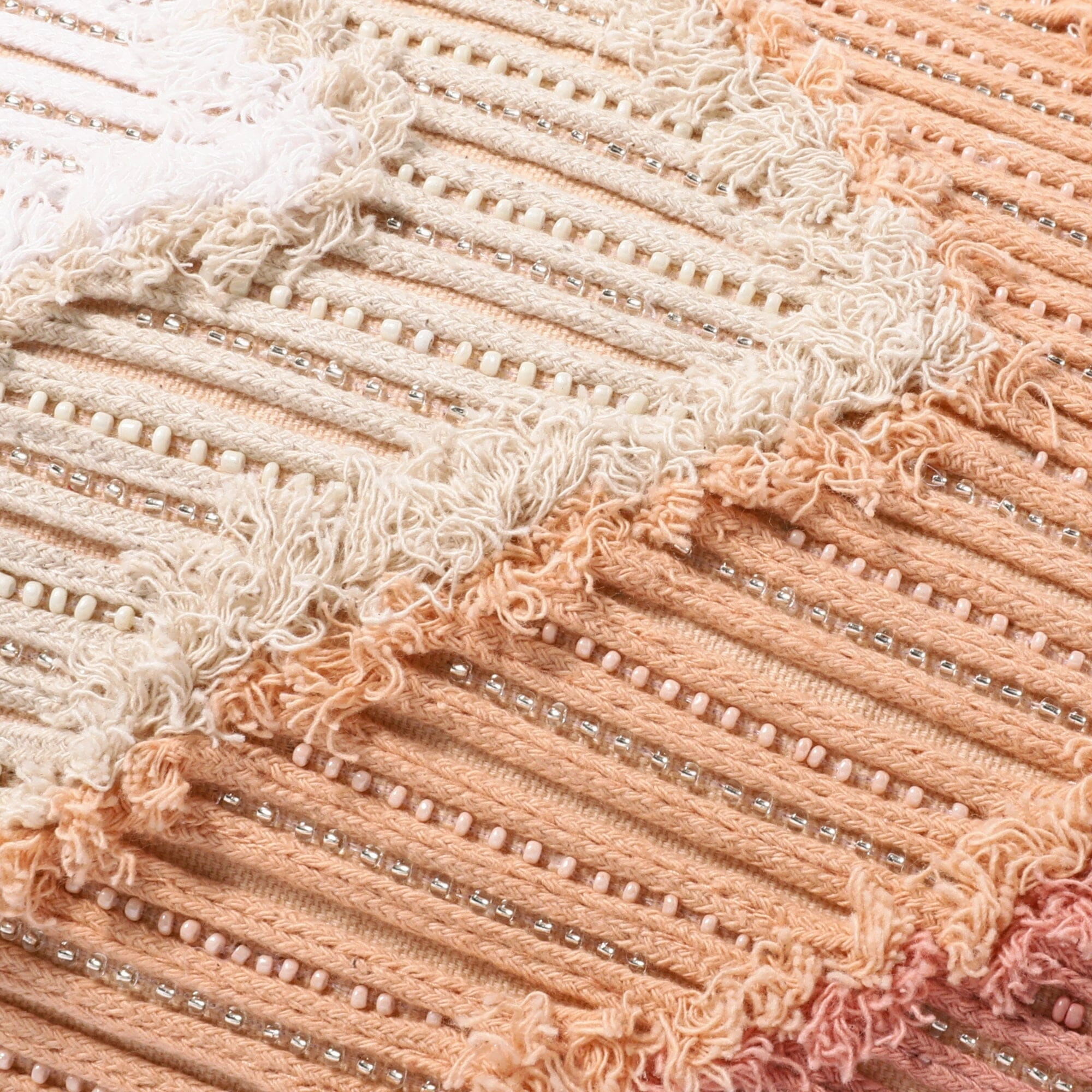 Rope Emb Cushion Cover 400 X 250 Pink