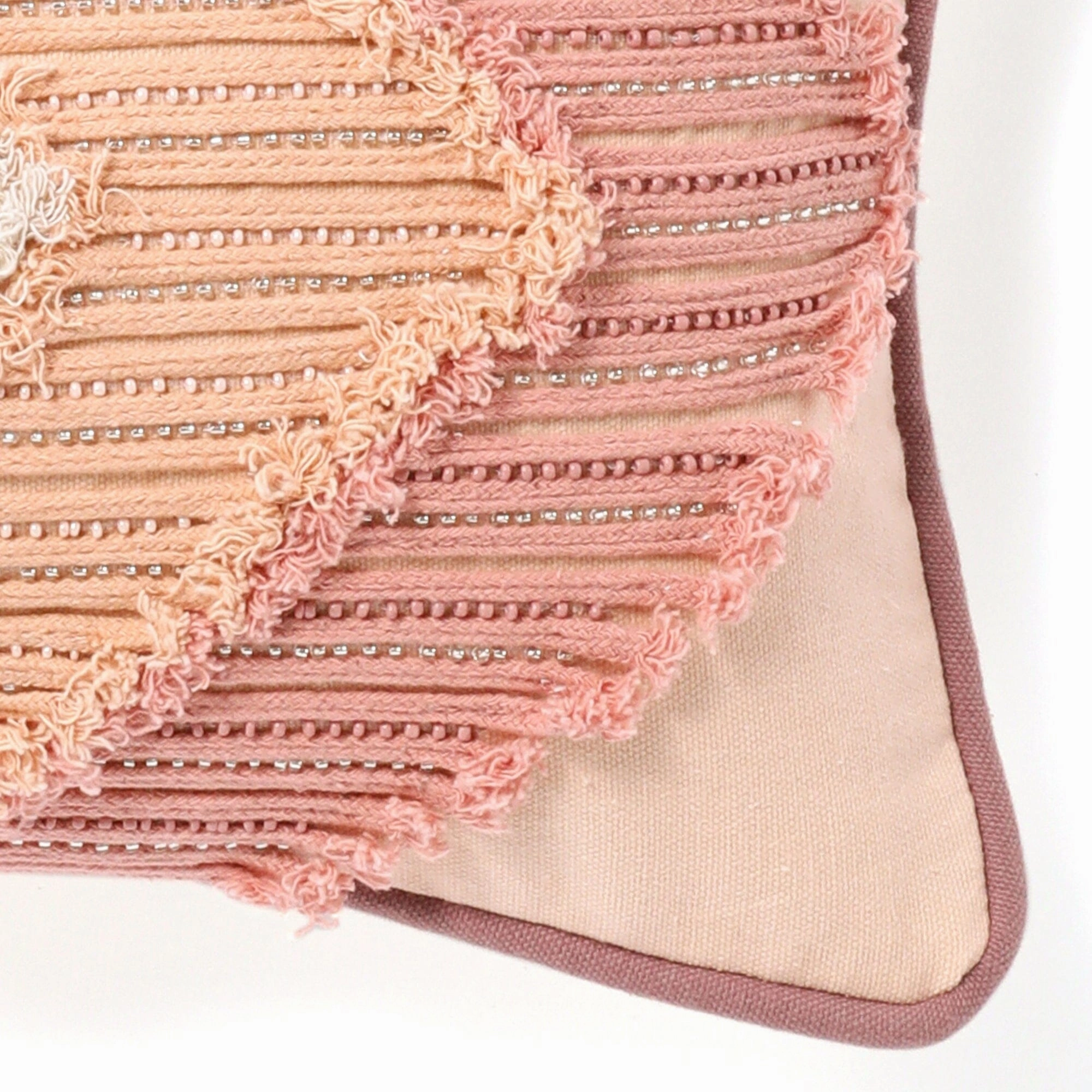 Rope Emb Cushion Cover 400 X 250 Pink
