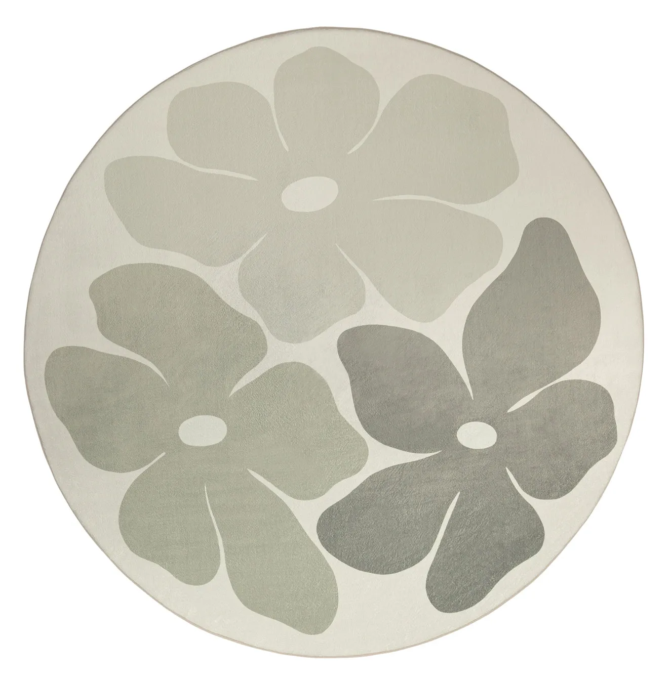 Rory Grey Green Flowers Rollie Pollie Round Playmatmodern color block patchwork rug