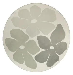 Rory Grey Green Flowers Rollie Pollie Round Playmatmodern color block patchwork rug