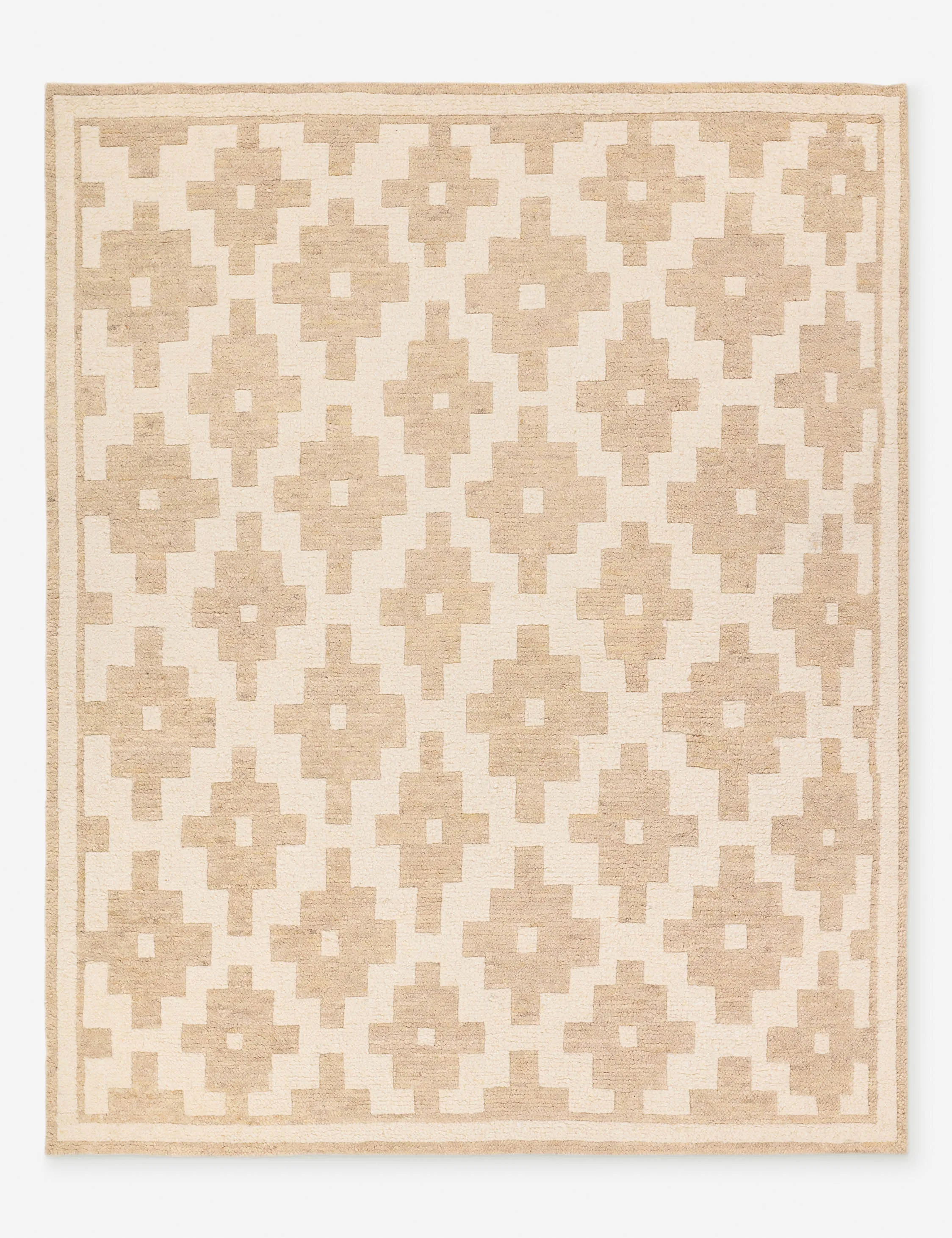 Rosabel Hand-Knotted Wool Rugmodern color block patchwork rug