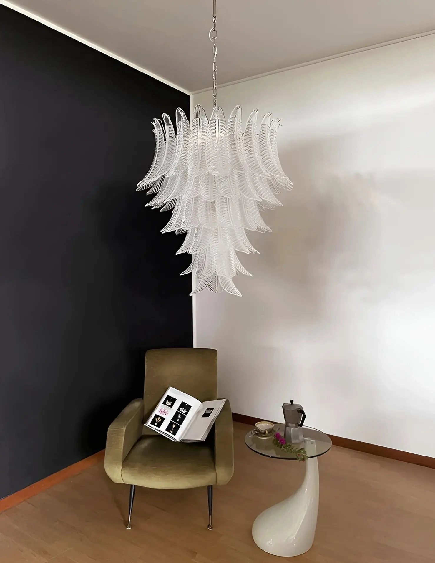Rosalind Murano Clear Glass Chandelier