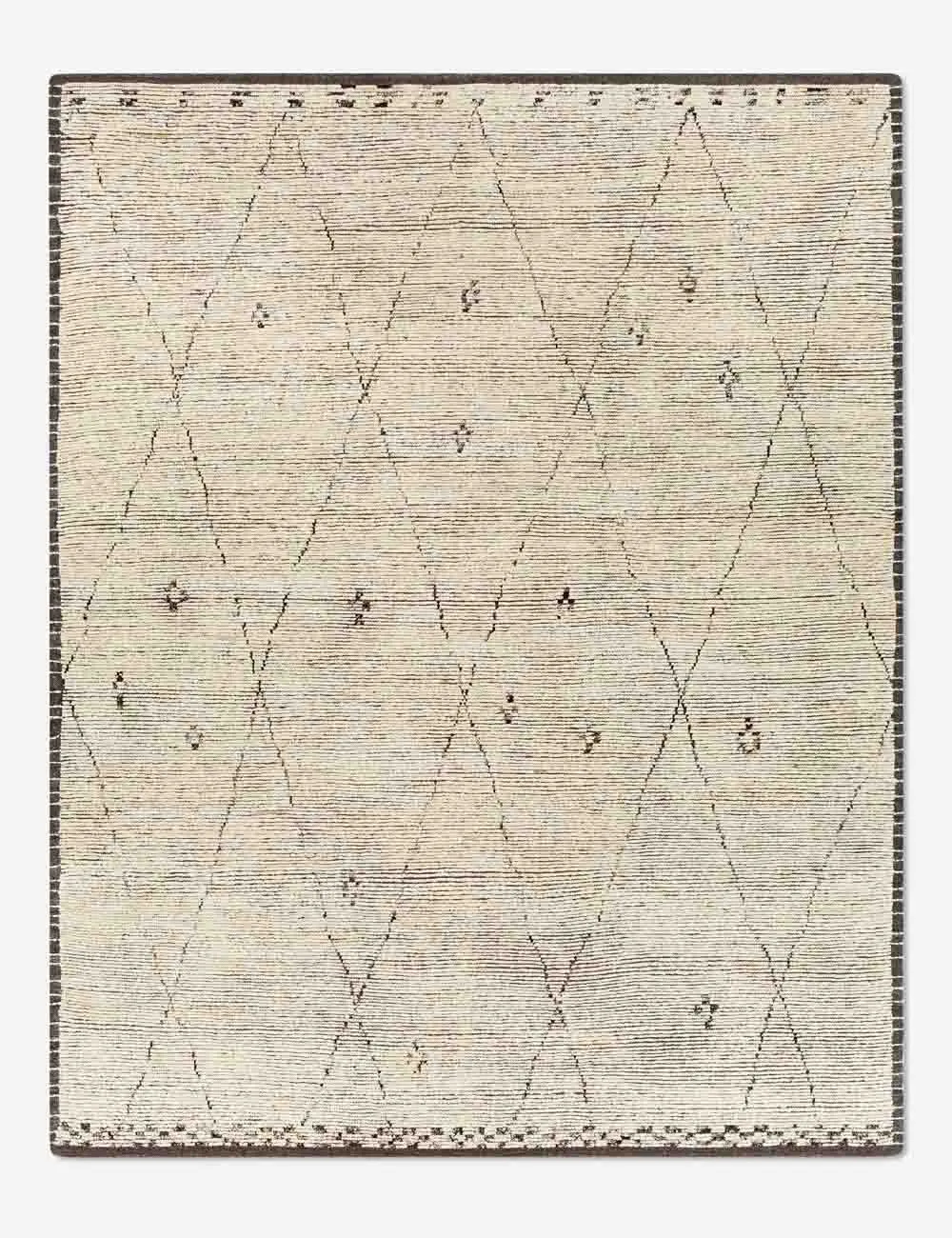 Rosanne Hand-Knotted Wool Rugmodern color block patchwork rug