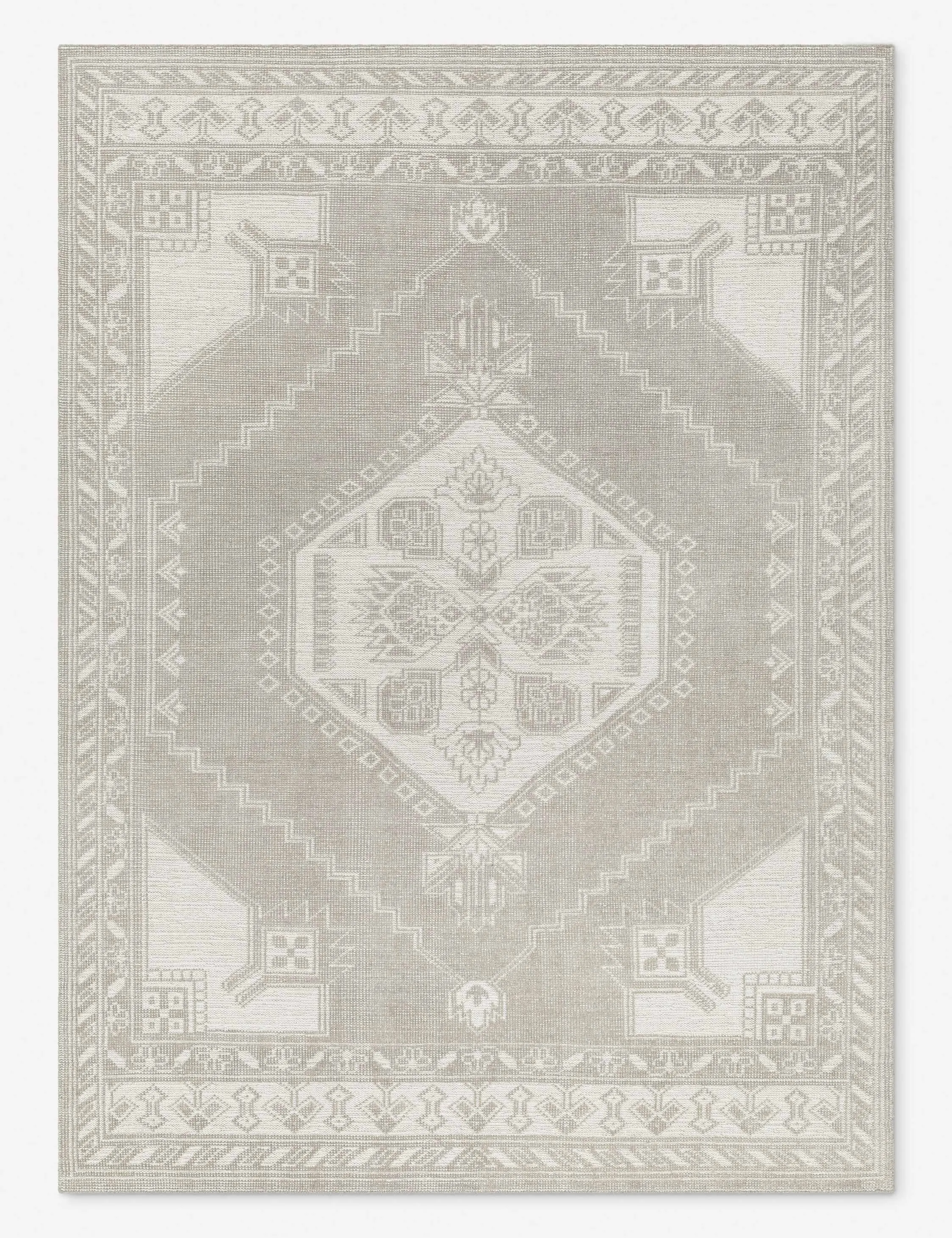 Rosmerta Hand-Knotted Wool Rugmodern color block patchwork rug