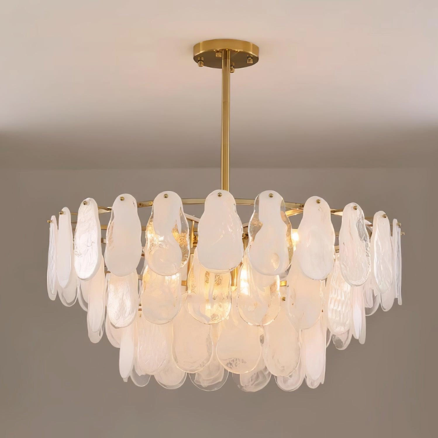 Round Cloud Glass Chandelier