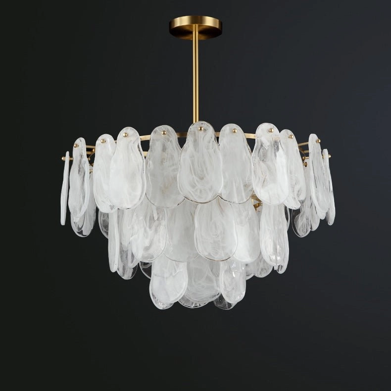 Round Cloud Glass Chandelier