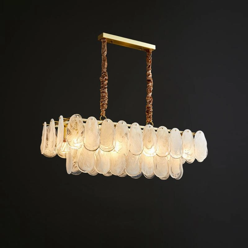 Round Cloud Glass Chandelier