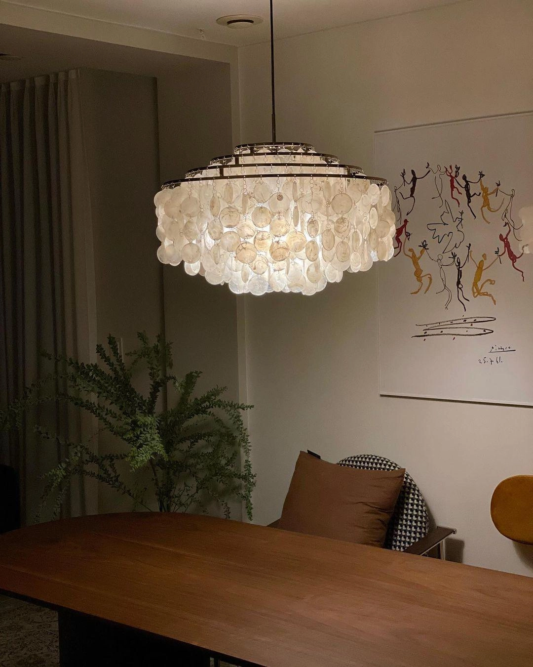 Round Shell Chandelier