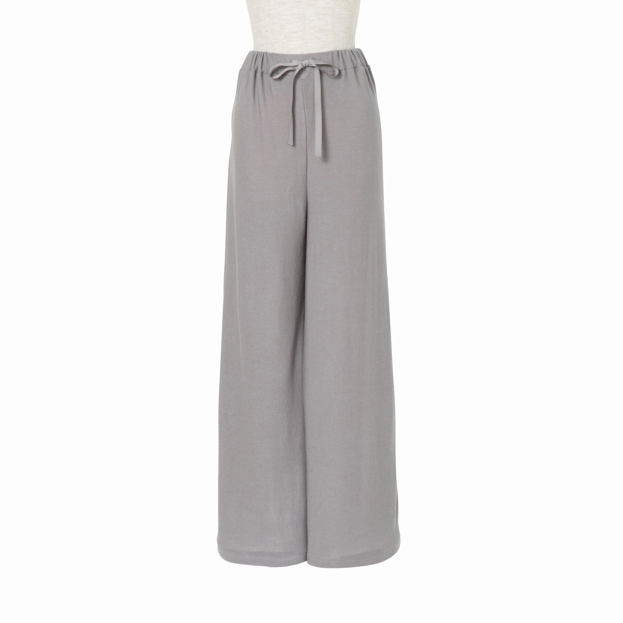 Ruffle Collar Knit Pajama Gray