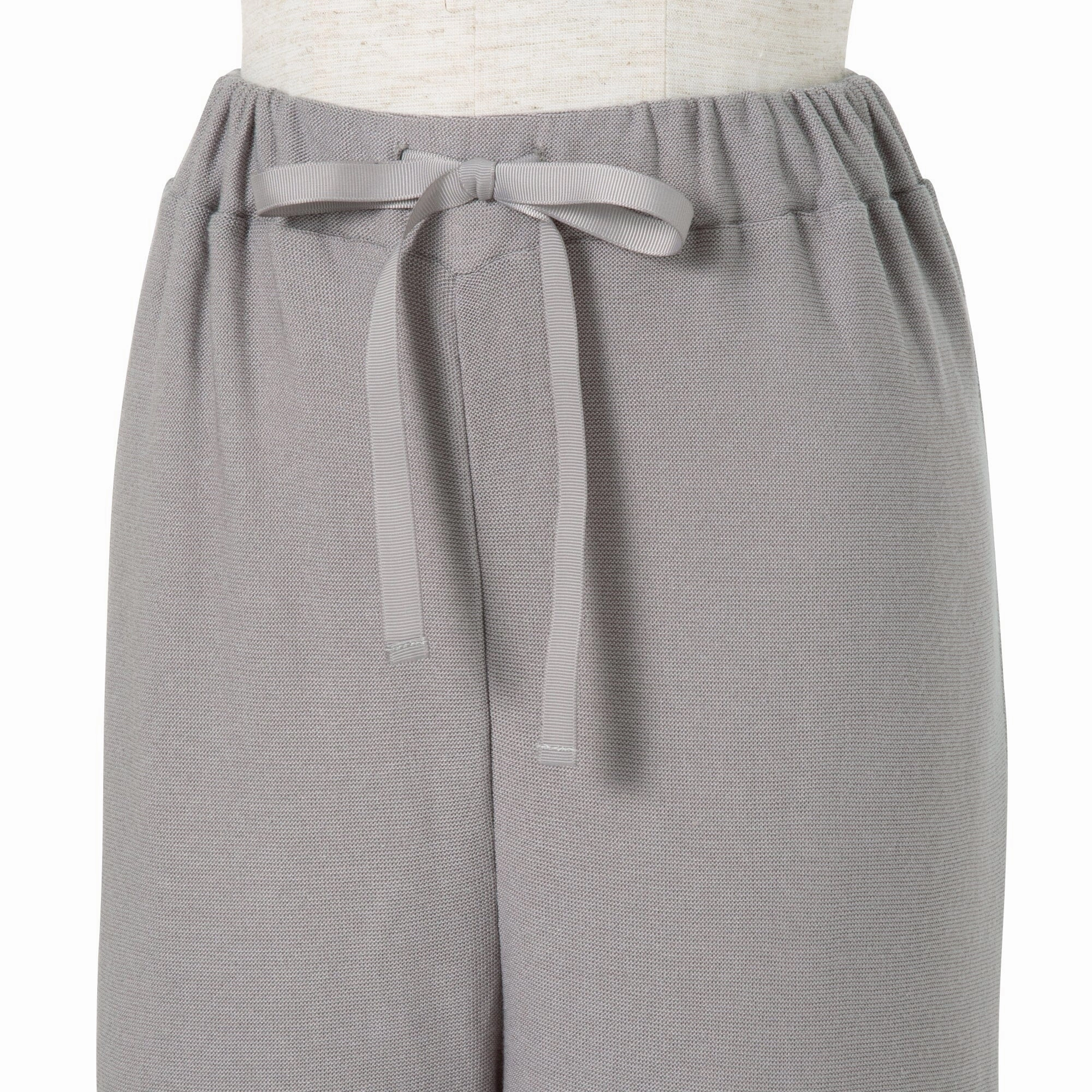 Ruffle Collar Knit Pajama Gray
