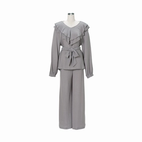 Ruffle Collar Knit Pajama Graybedding sets ,throw blankets 
