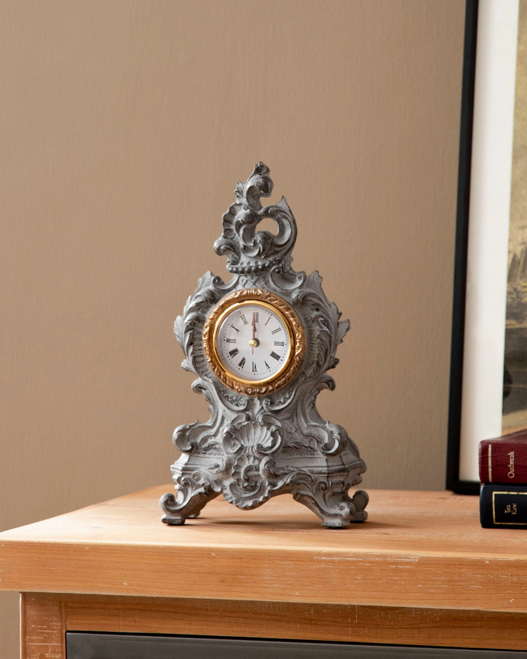 Rustic Grey Victorian Table Top Clockhome decor ,wall decor 
