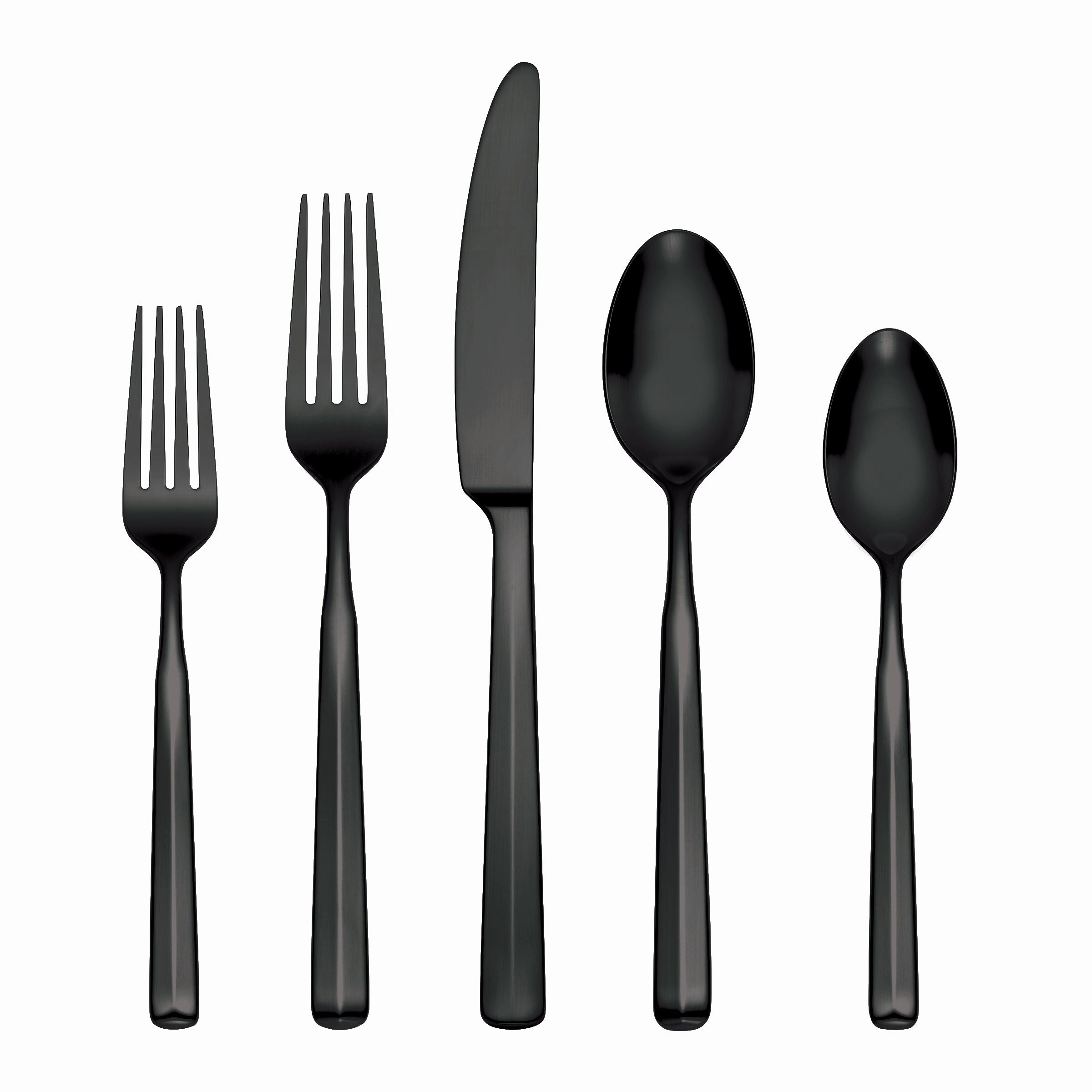 Ryder Black Satin 20 Piece Flatware Seteco-friendly bamboo fiber tableware set 