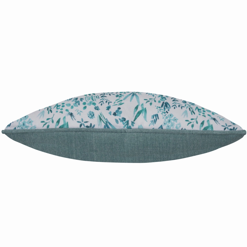 Saana Printed Piped Cushion Teal