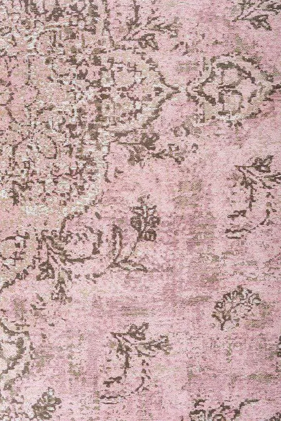 Sahara Turkish Style Pink Distressed Medallion Rug