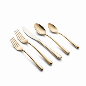 Samantha Gold 20 Piece Flatware Seteco-friendly bamboo fiber tableware set 