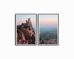 San Marino Set Includes Two Printsmodern abstract painting decor