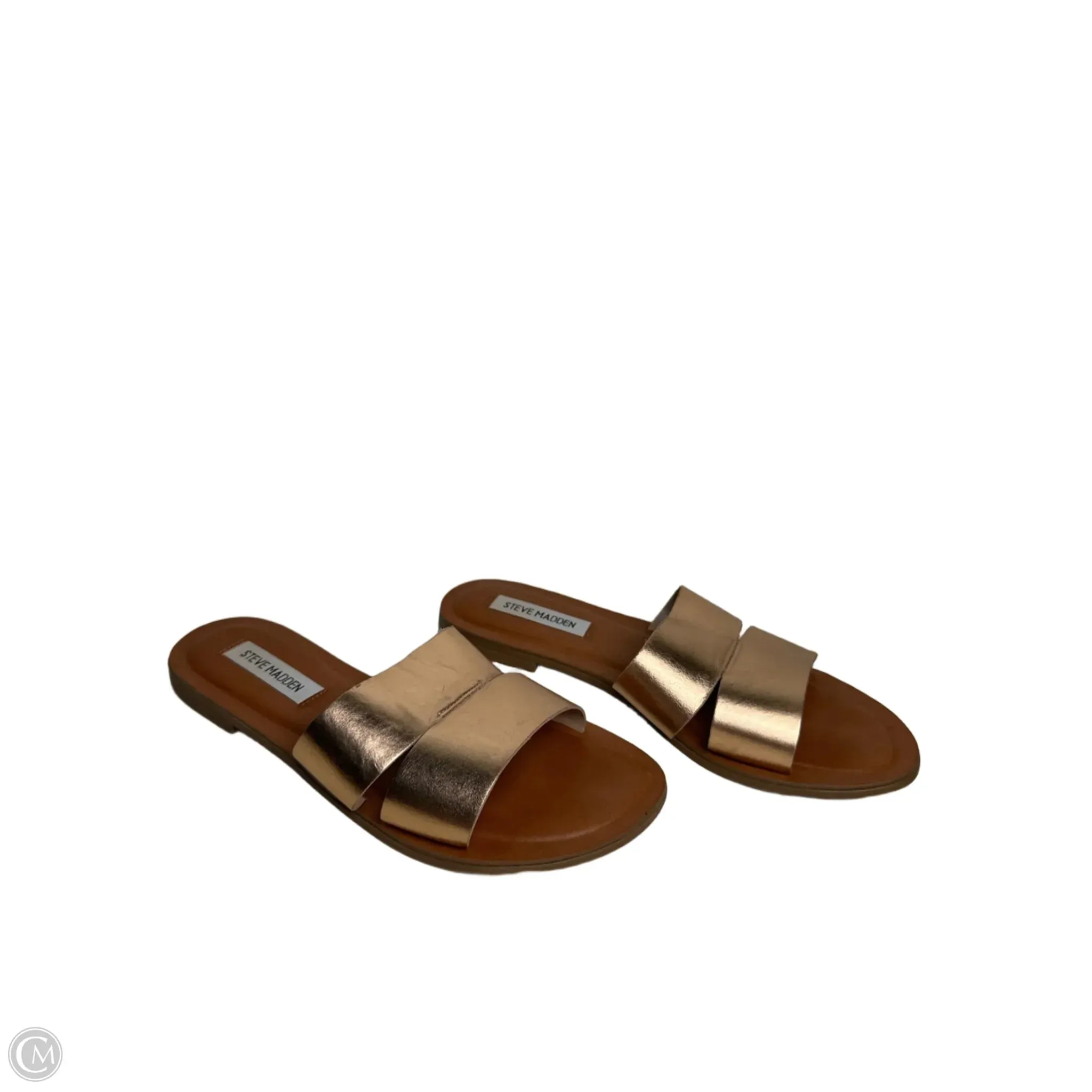Sandals Flip Flops By Steve Madden In Rose Gold, Size: 7.5