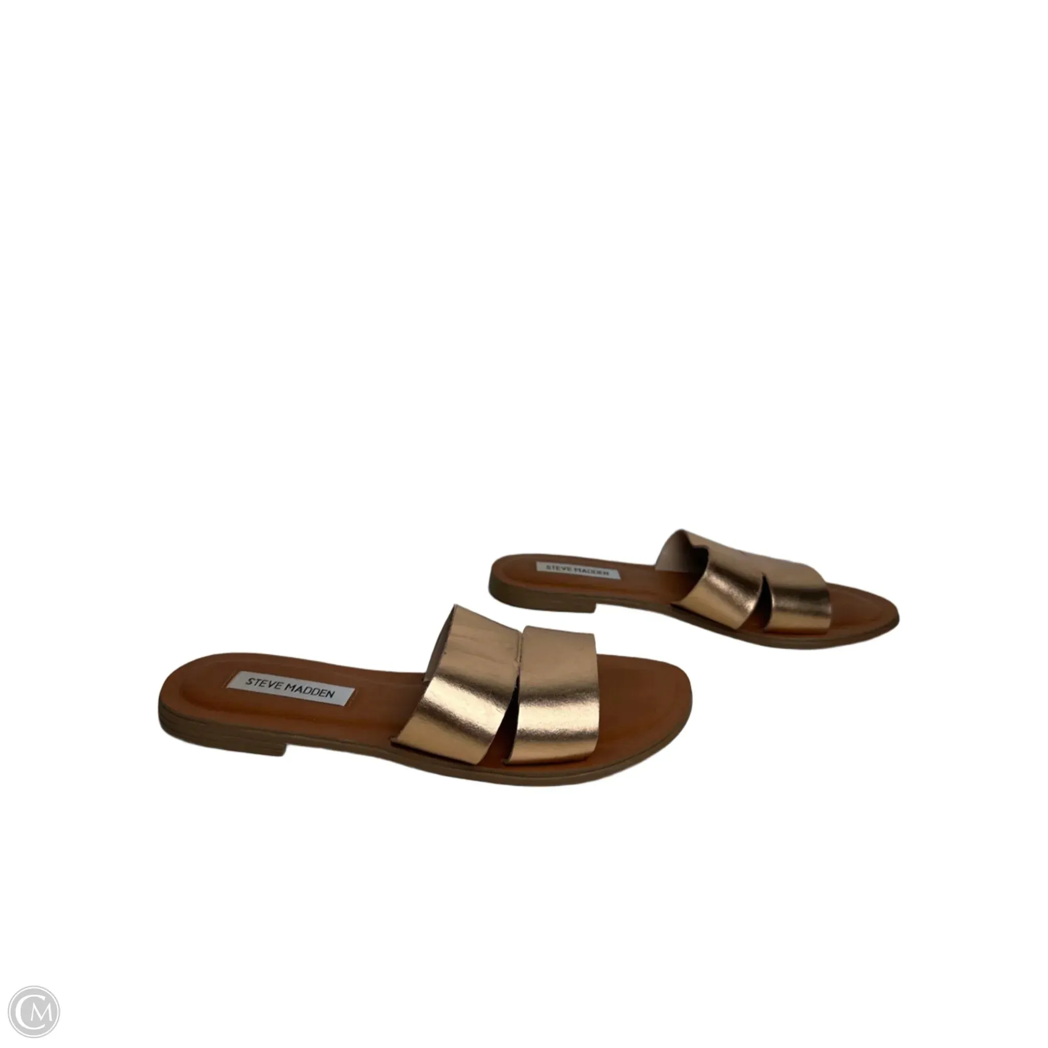 Sandals Flip Flops By Steve Madden In Rose Gold, Size: 7.5