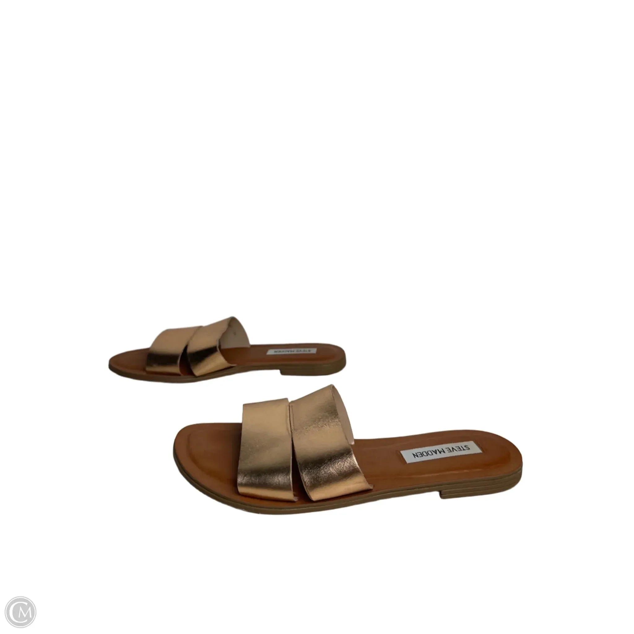 Sandals Flip Flops By Steve Madden In Rose Gold, Size: 7.5