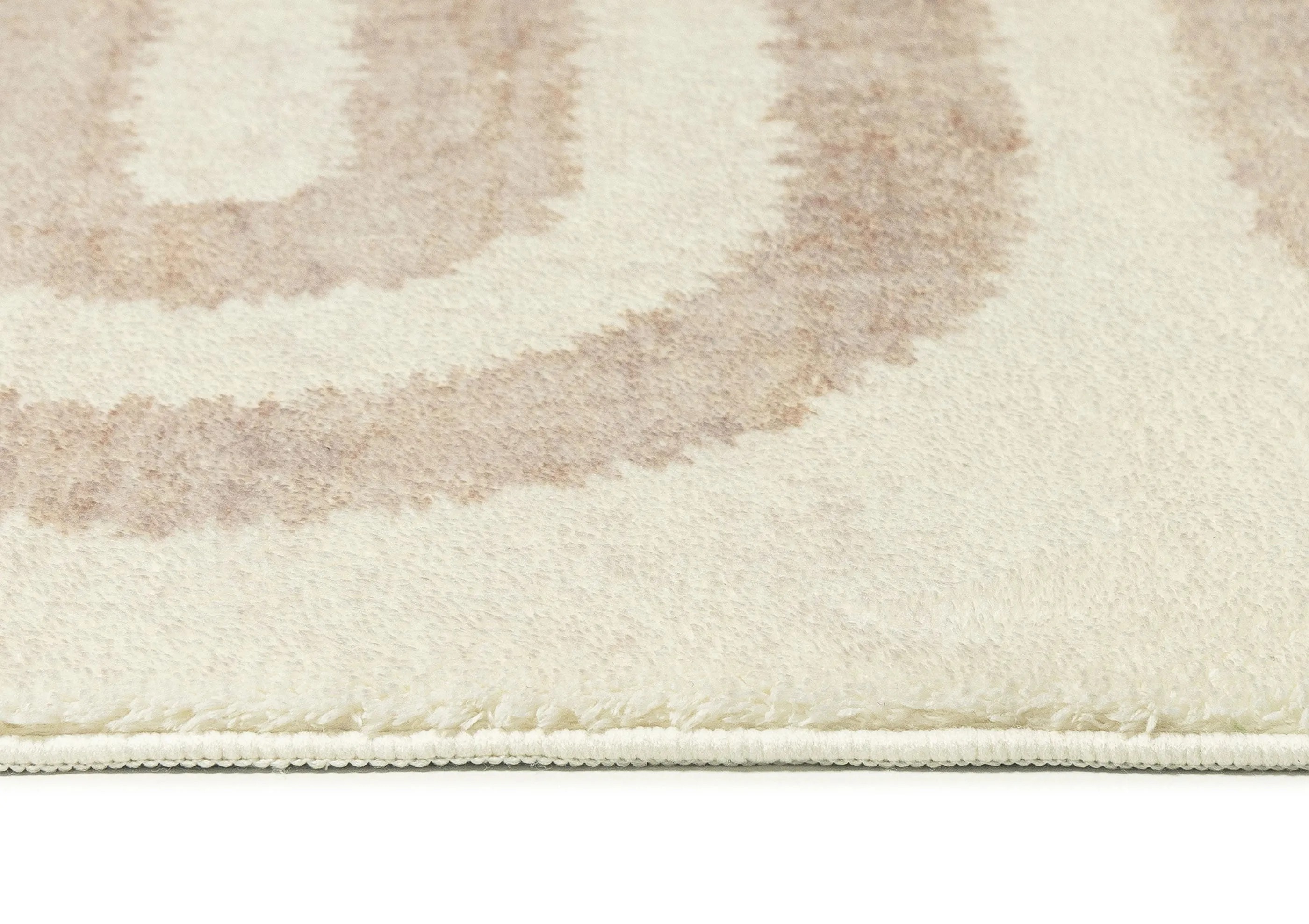 Sargola Ivory Curve Pattern Washable Rug