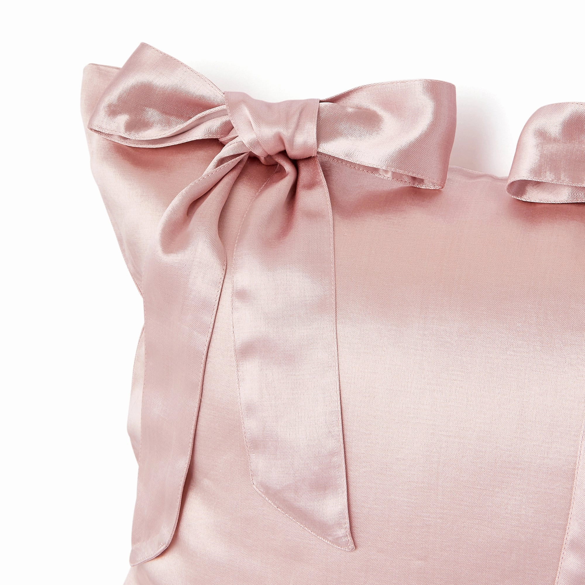 SATIN RIBBON CUSHION COVER 450 X 450 PINK