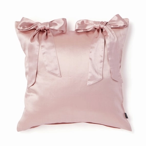SATIN RIBBON CUSHION COVER 450 X 450 PINKbedding sets ,throw blankets 