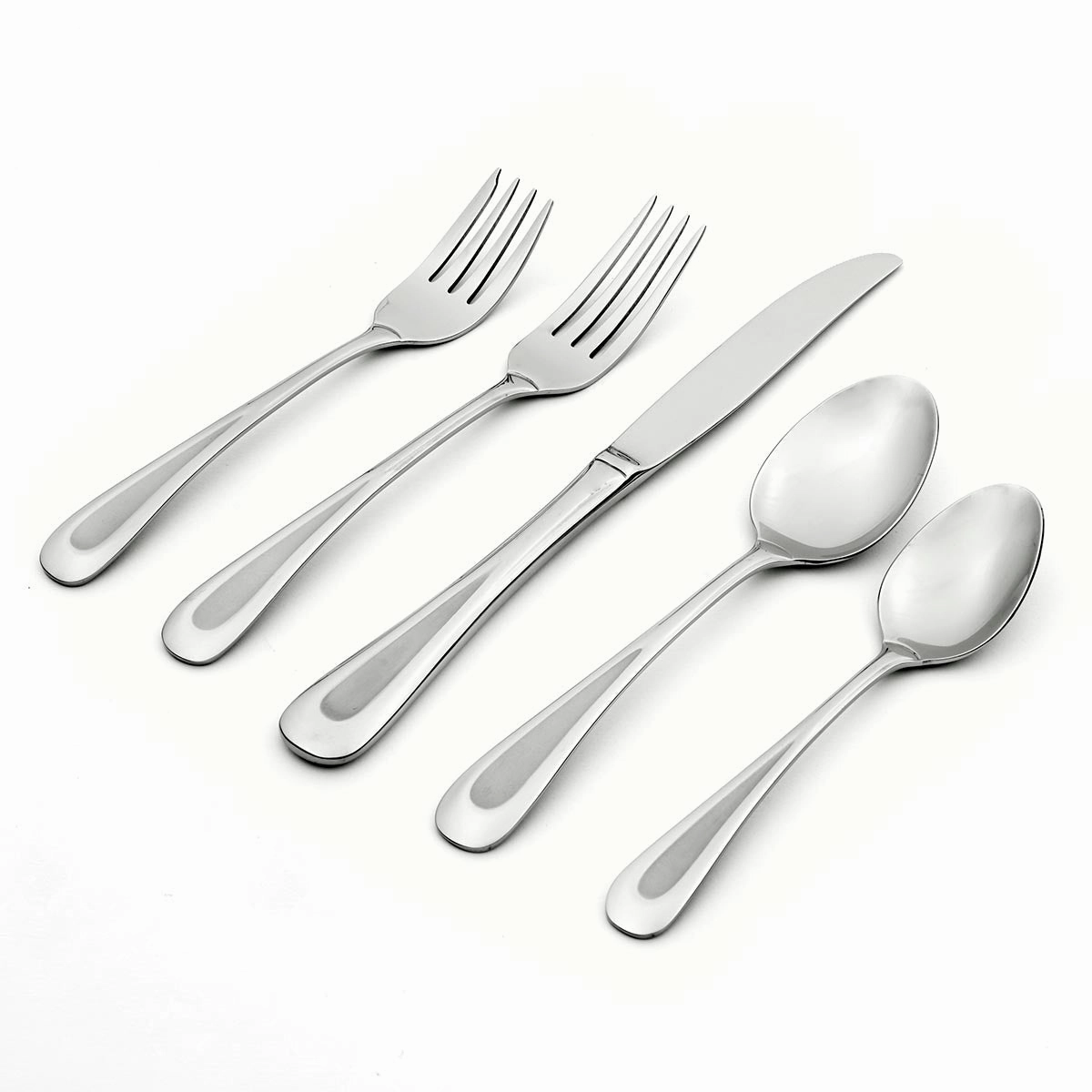 Satin Sand Dune 45 Piece Flatware Seteco-friendly bamboo fiber tableware set 
