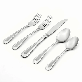 Satin Sand Dune 45 Piece Flatware Seteco-friendly bamboo fiber tableware set 