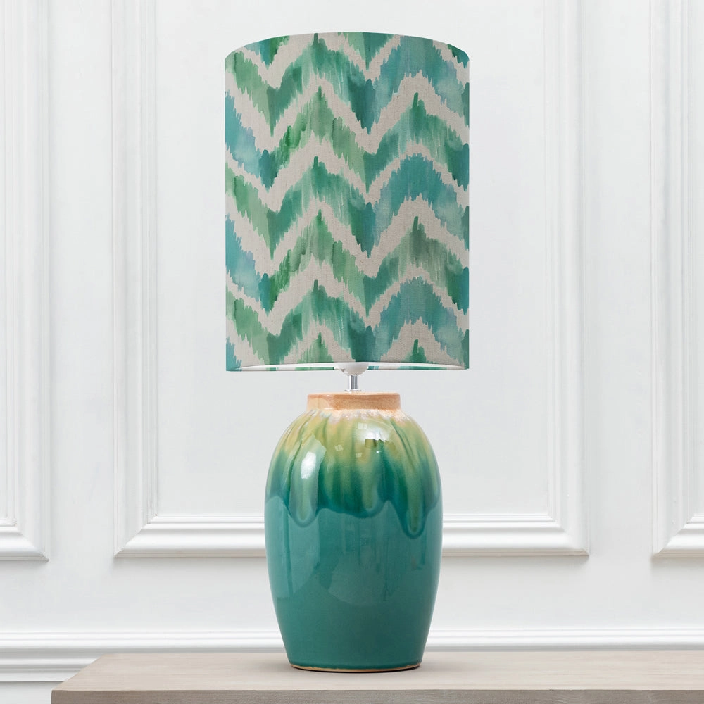 Savannah Anna & Eucalypt Complete Table Lamp Aqua/Isla