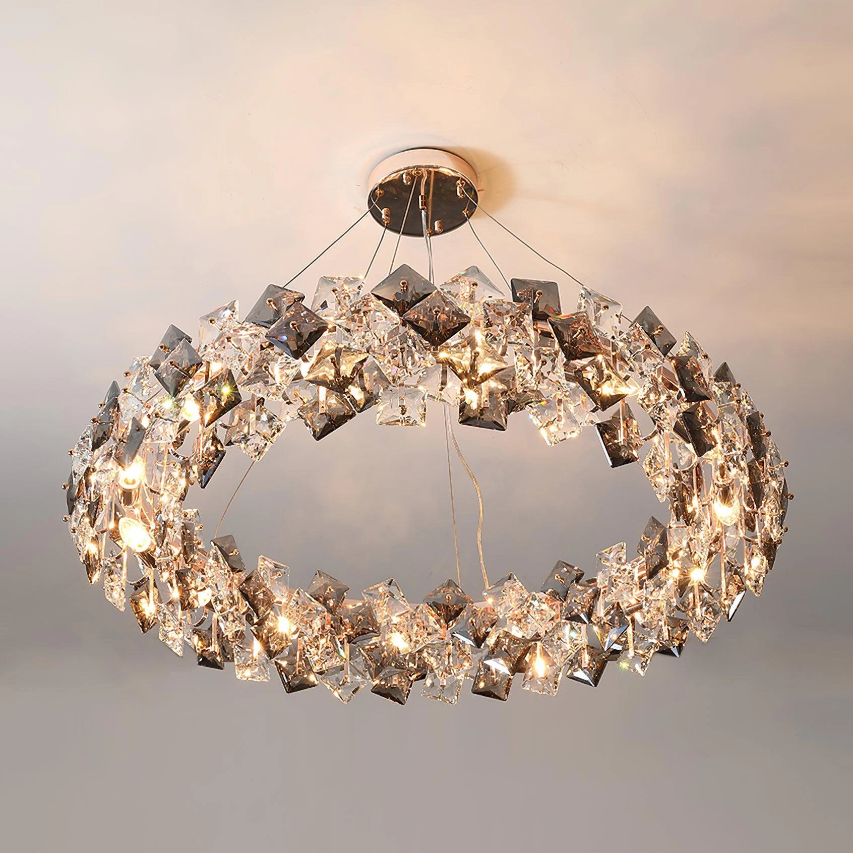 Scale Crystal Round Chandelier