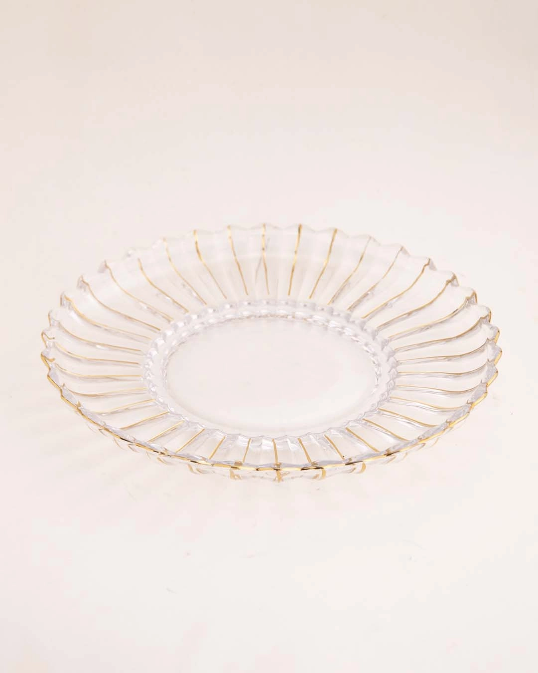 Scalloped Edge Crystal Glass Decorative Platehome decor ,wall decor 