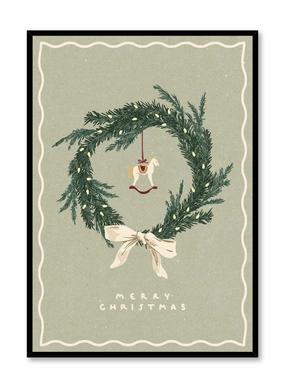 Scandi Winter Wreath, Posterpop culture themed posters