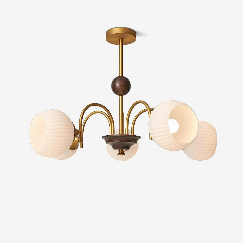 Sculptural Glass Ribbed Chandelierrustic chandelier,bedroom chandelier 