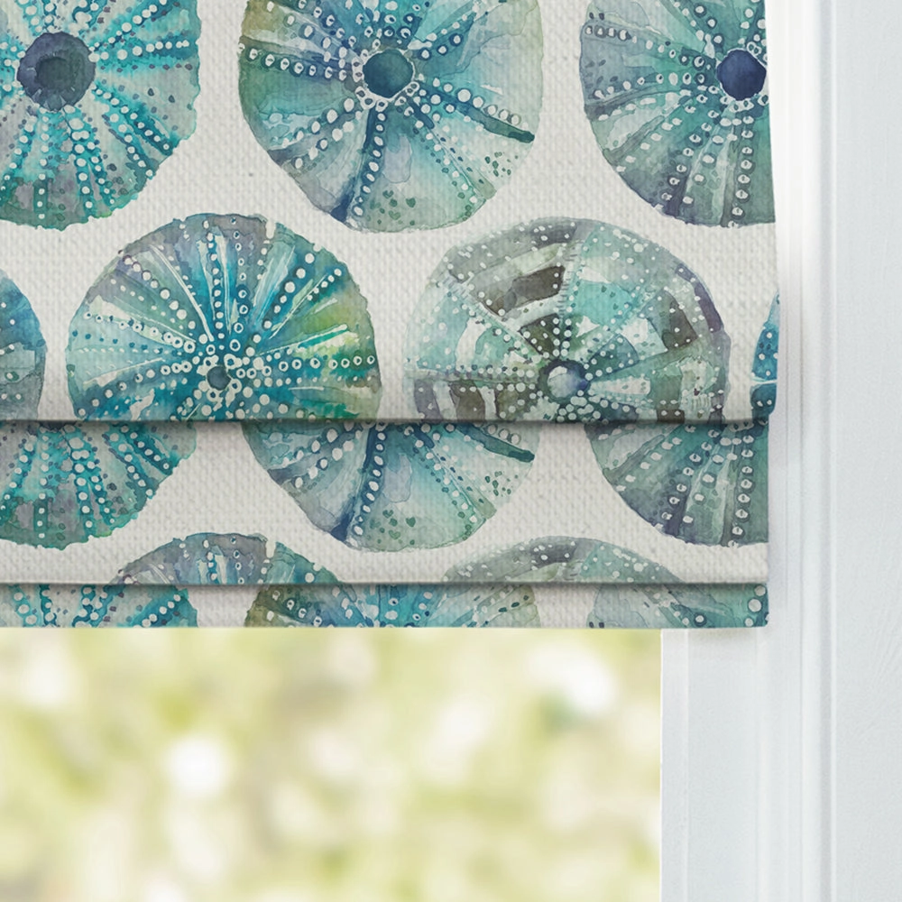 Sea Urchin Printed Cotton Made to Measure Roman Blinds Kelpie