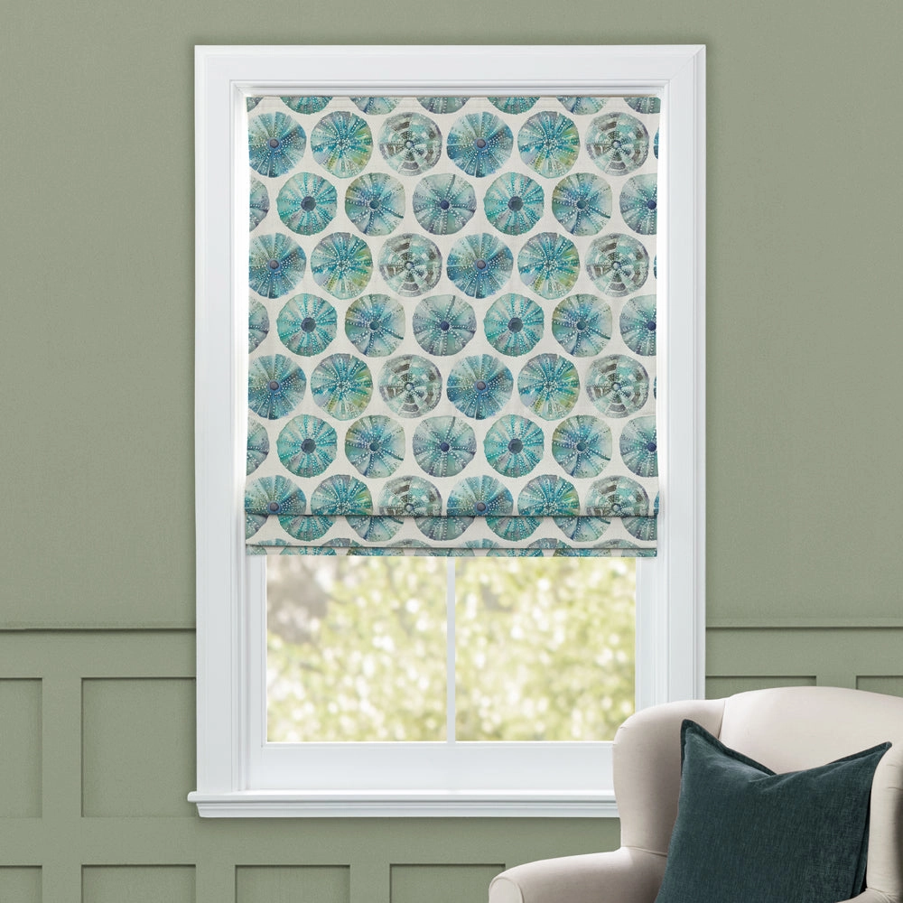 Sea Urchin Printed Cotton Made to Measure Roman Blinds Kelpie