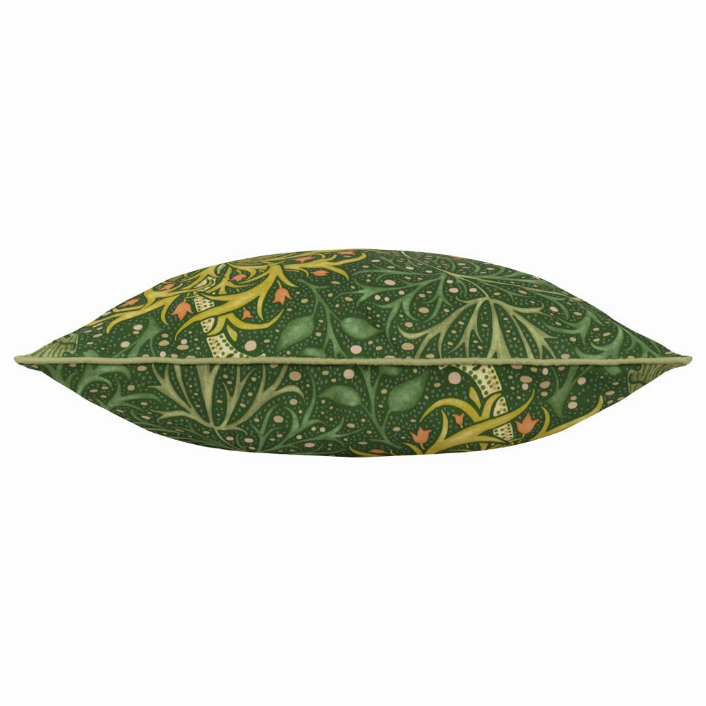 Seaweed Printed Outdoor Cushion Forest Green