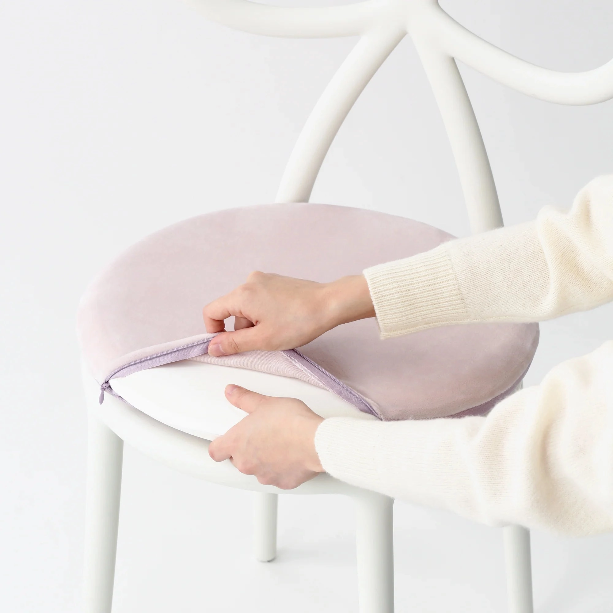 Sedia Seat Cushion  Light Green Xlight Gray